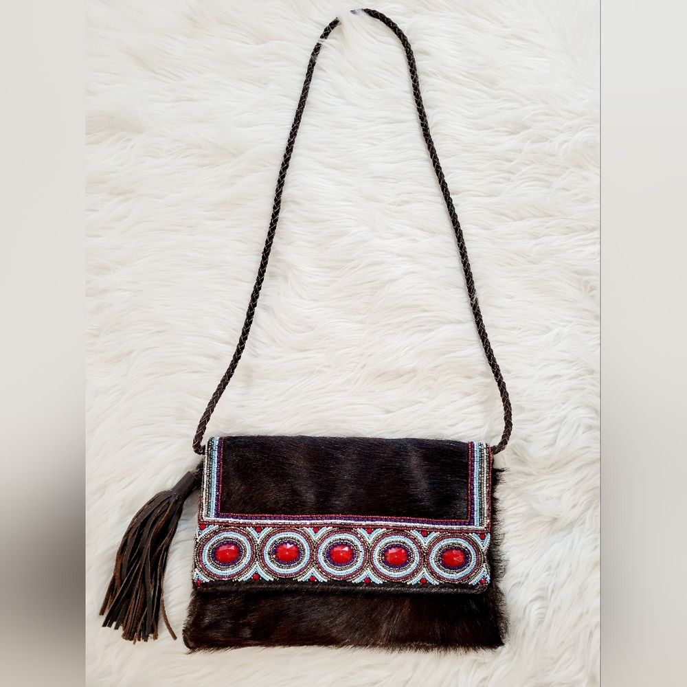 Western Hair On Hide Bag, Brown Leather Tote Cowhide Bag.‎ Coastal Cowgirl
